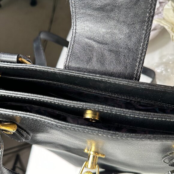 NEW Black Genuine Leather Shoulder Bag - Picture 4 of 12